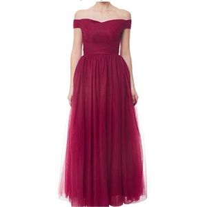 Burgundy/Marsala Bridesmaids Dress